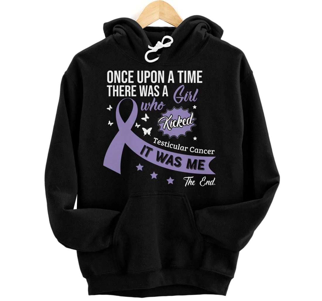 Testicular Cancer Fight Cancer Ribbon Pullover Hoodie