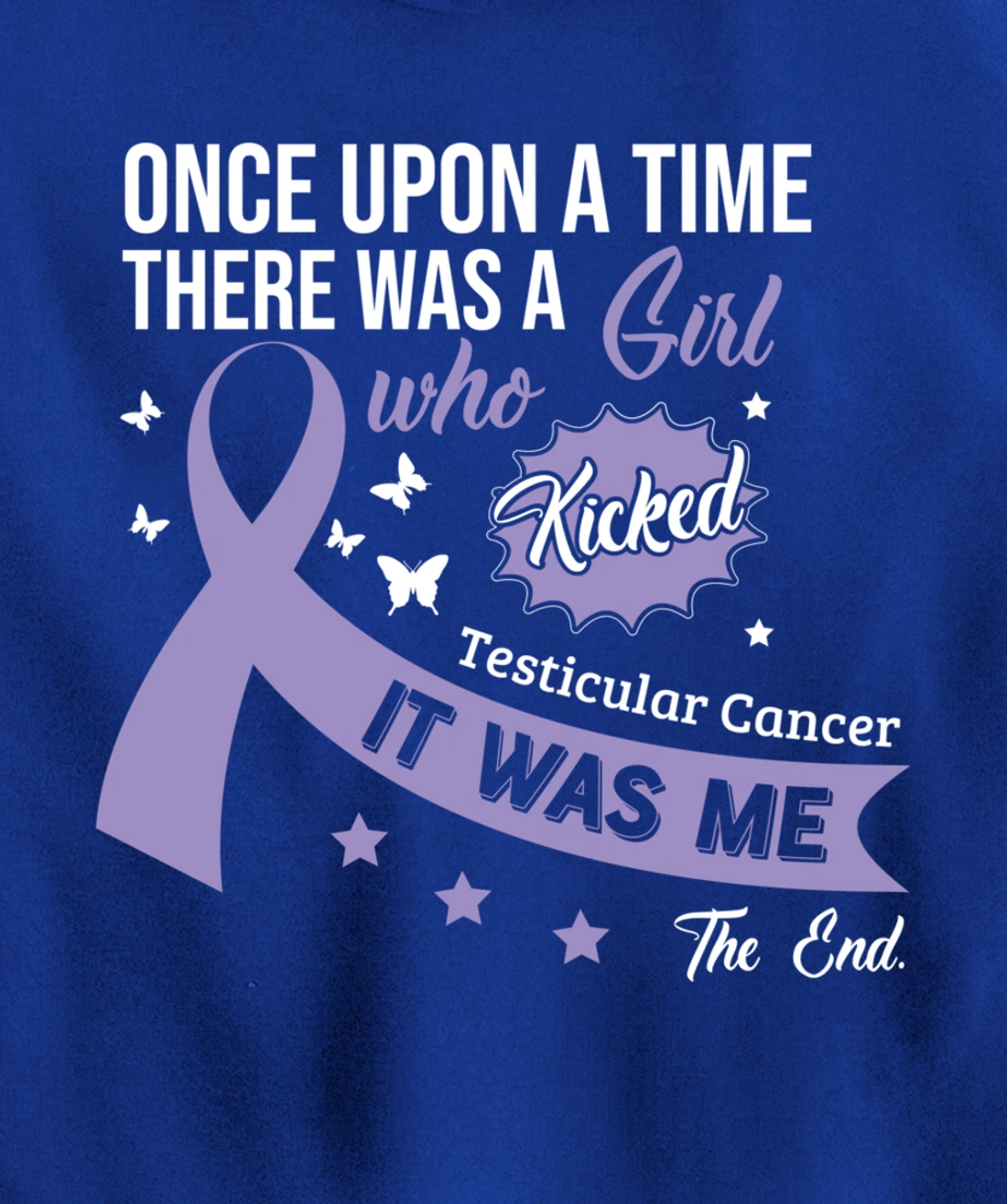 Testicular Cancer Fight Cancer Ribbon Pullover Hoodie