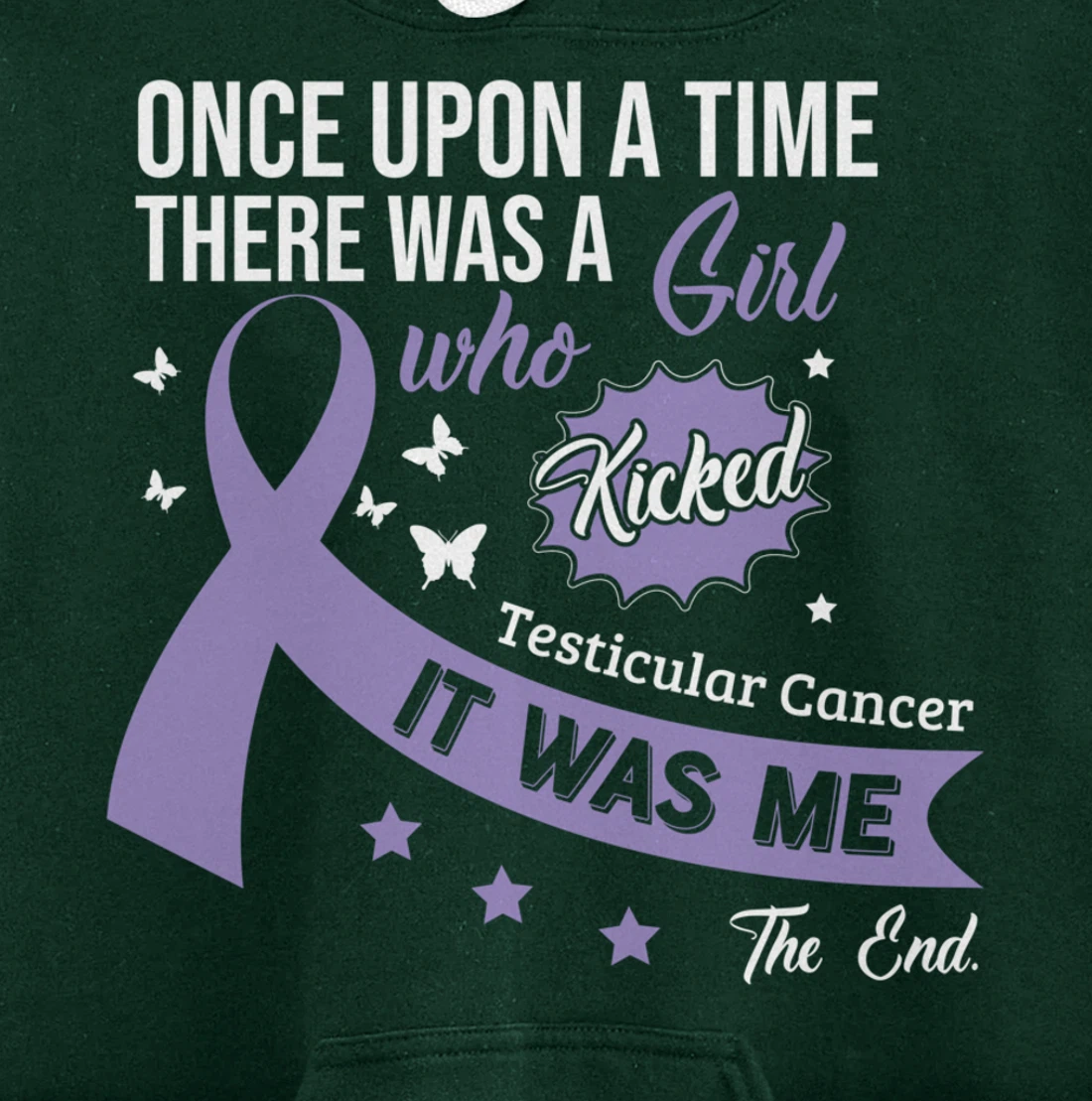 Testicular Cancer Fight Cancer Ribbon Pullover Hoodie