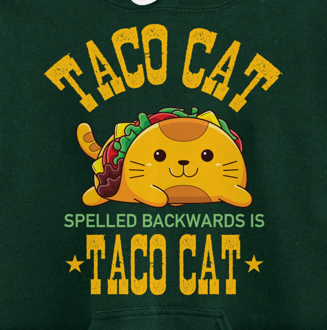 Funny Tacocat Cute Kawaii Design Tacos Mexican Food Cat Pullover Hoodie