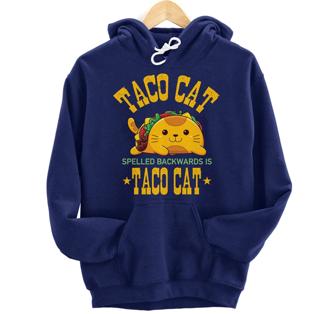 Funny Tacocat Cute Kawaii Design Tacos Mexican Food Cat Pullover Hoodie