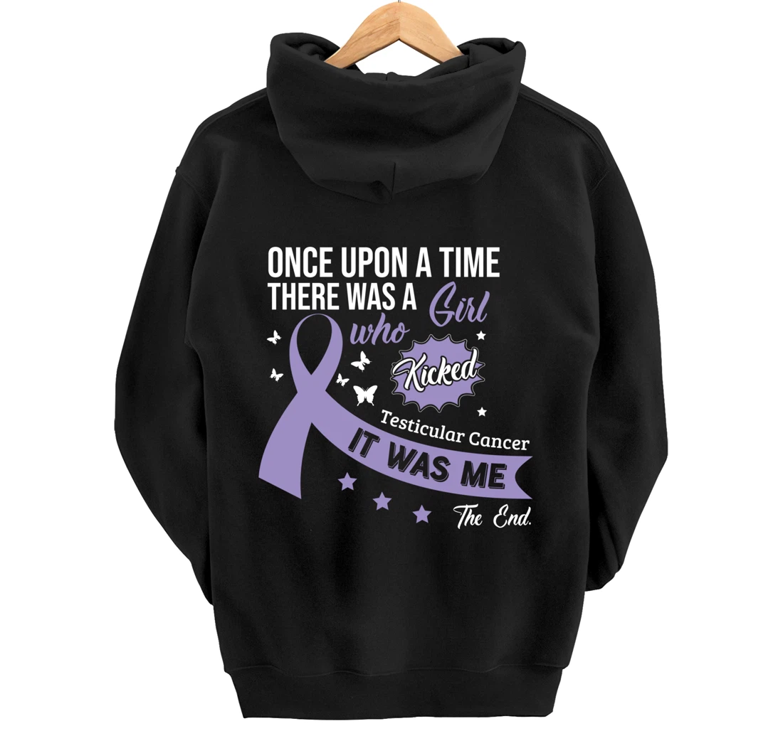 Testicular Cancer Fight Cancer Ribbon Pullover Hoodie