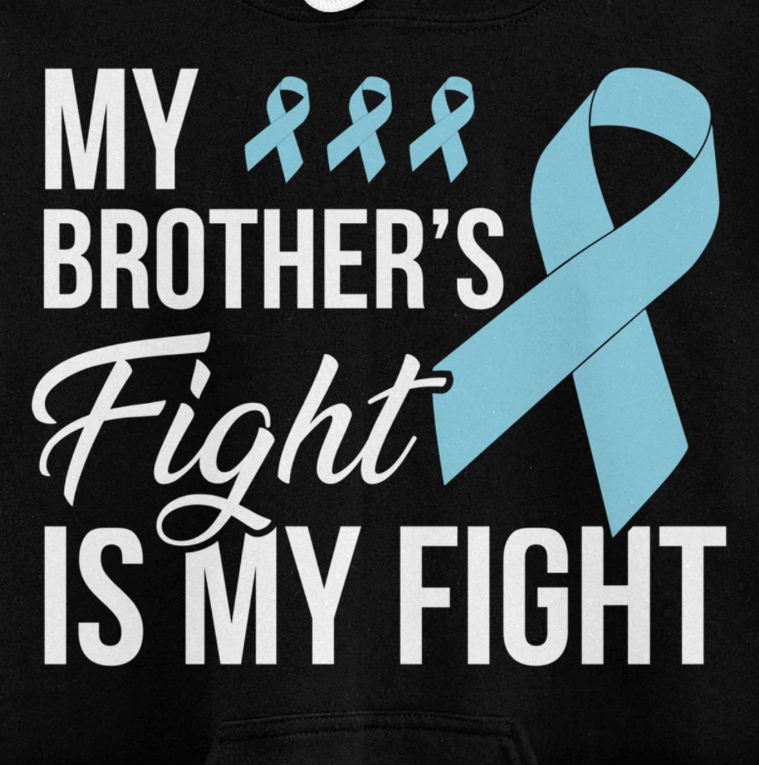 Prostate Cancer Fight Cancer Ribbon Pullover Hoodie