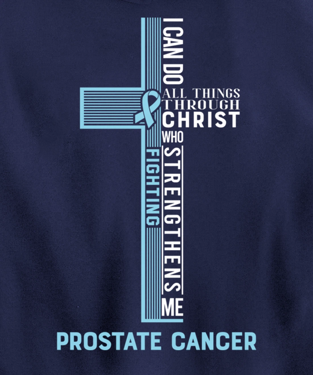 Prostate Cancer Fight Cancer Ribbon Pullover Hoodie