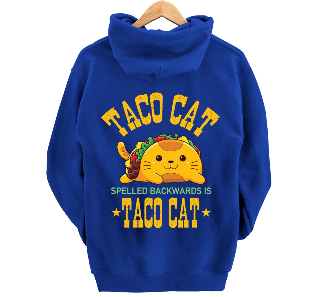 Funny Tacocat Cute Kawaii Design Tacos Mexican Food Cat Pullover Hoodie