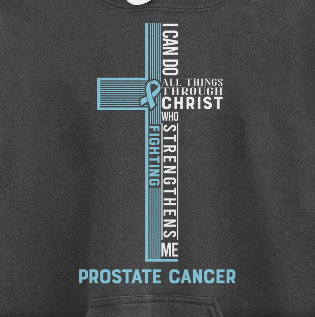 Prostate Cancer Fight Cancer Ribbon Pullover Hoodie