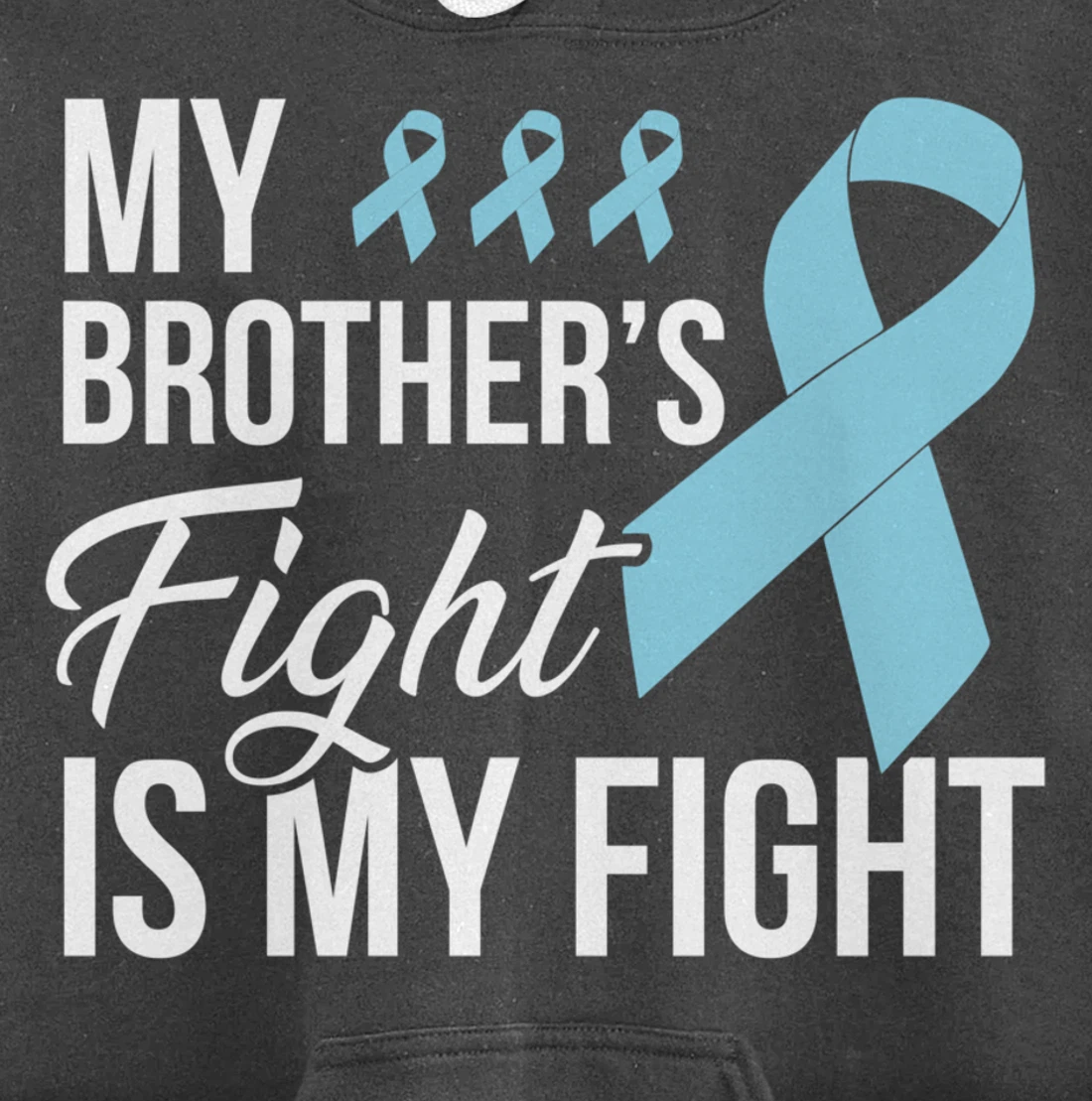 Prostate Cancer Fight Cancer Ribbon Pullover Hoodie