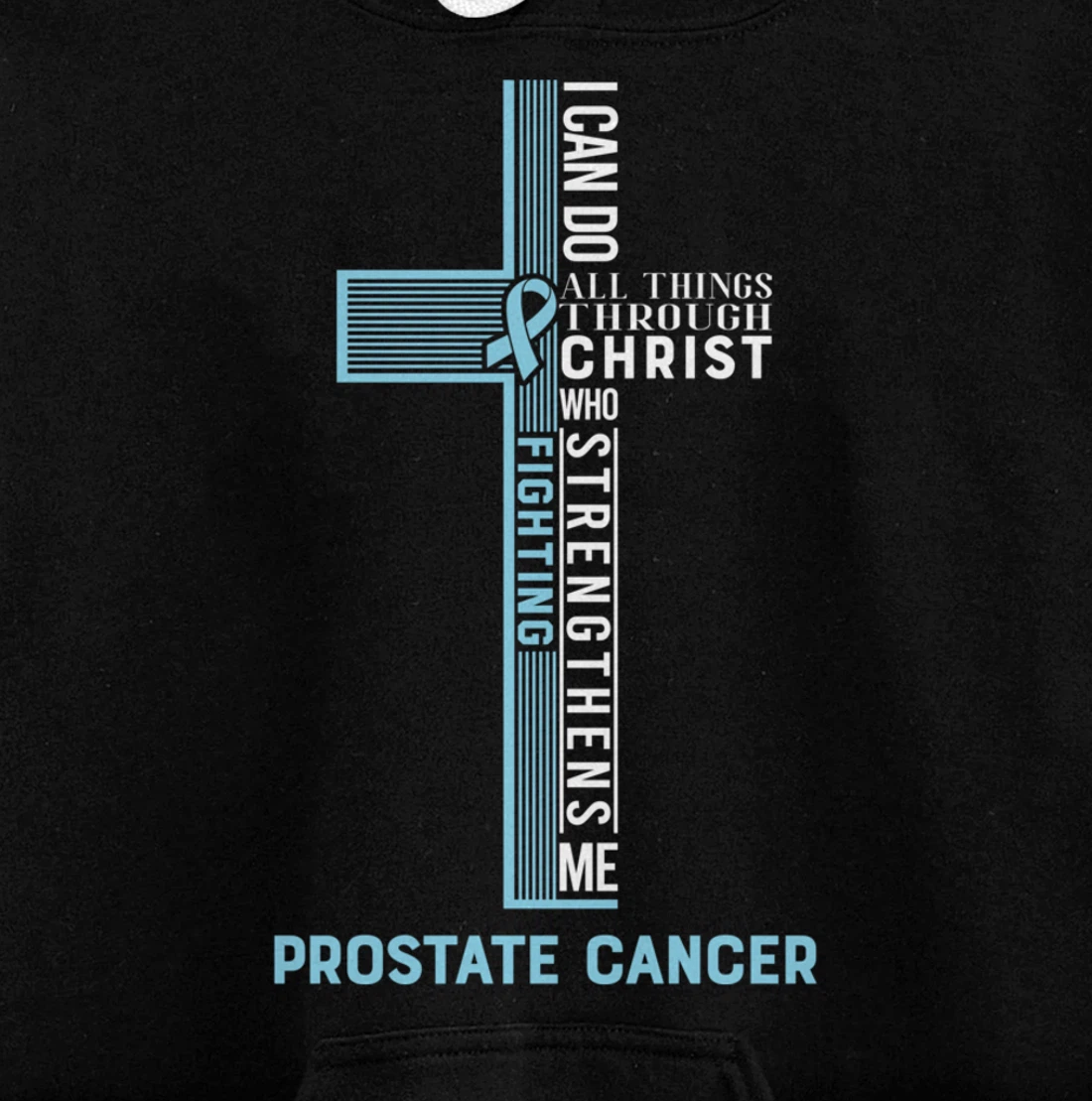Prostate Cancer Fight Cancer Ribbon Pullover Hoodie
