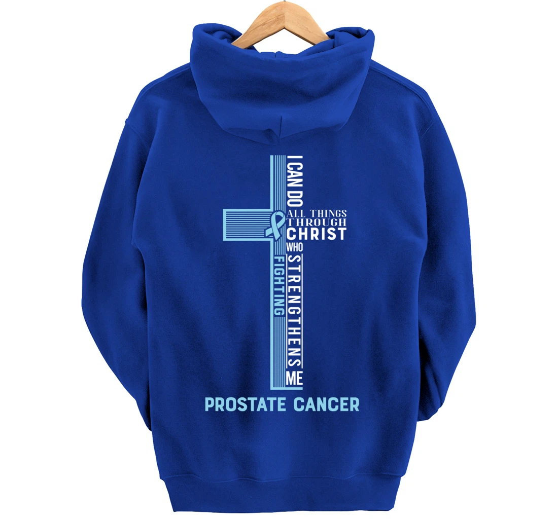 Prostate Cancer Fight Cancer Ribbon Pullover Hoodie