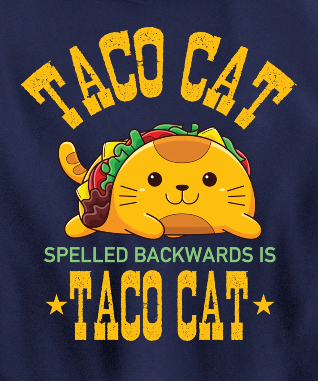 Funny Tacocat Cute Kawaii Design Tacos Mexican Food Cat Pullover Hoodie