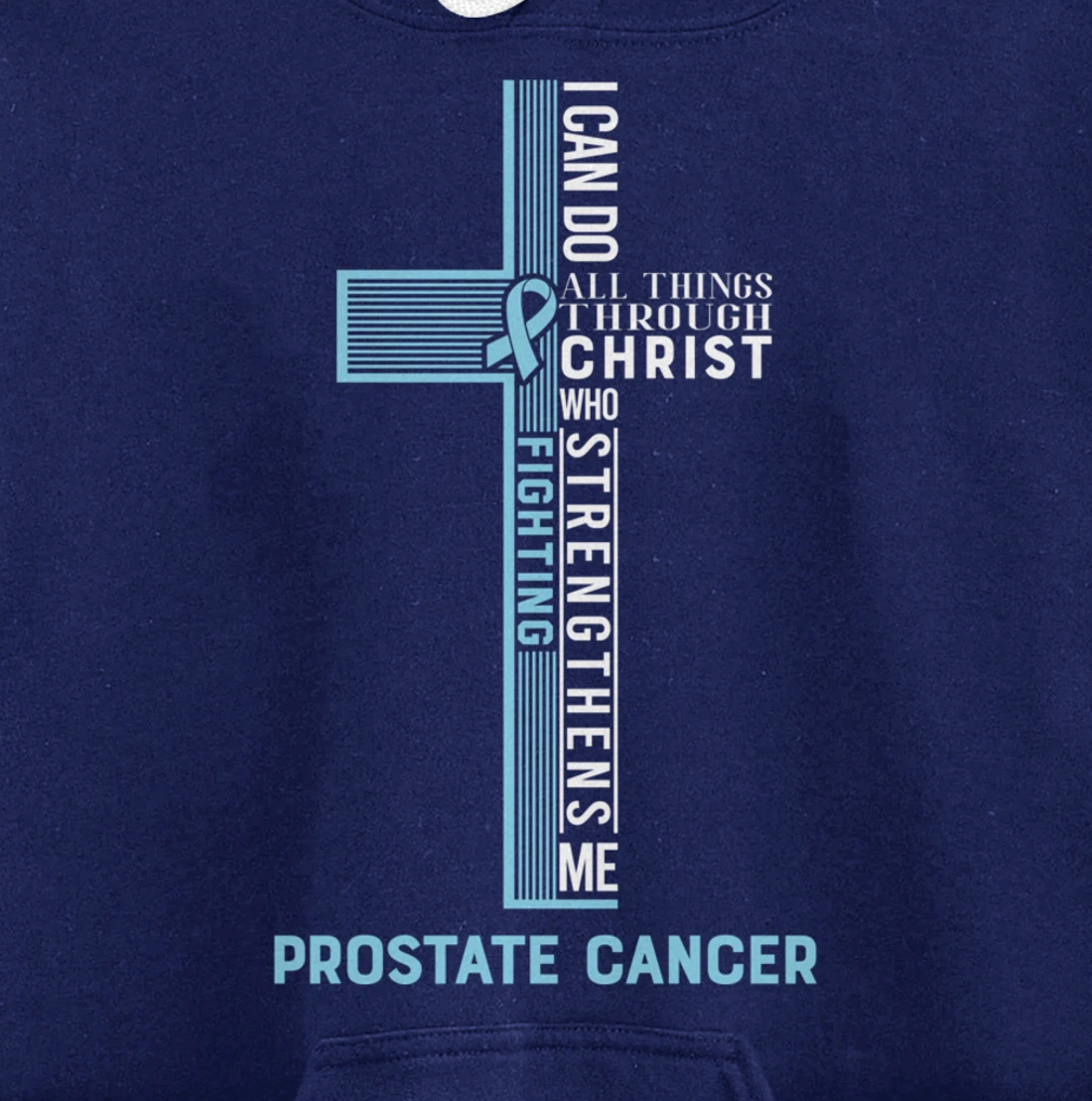 Prostate Cancer Fight Cancer Ribbon Pullover Hoodie