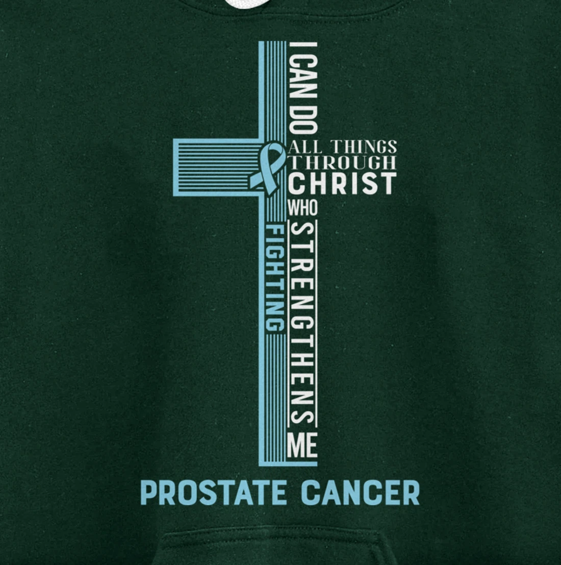 Prostate Cancer Fight Cancer Ribbon Pullover Hoodie