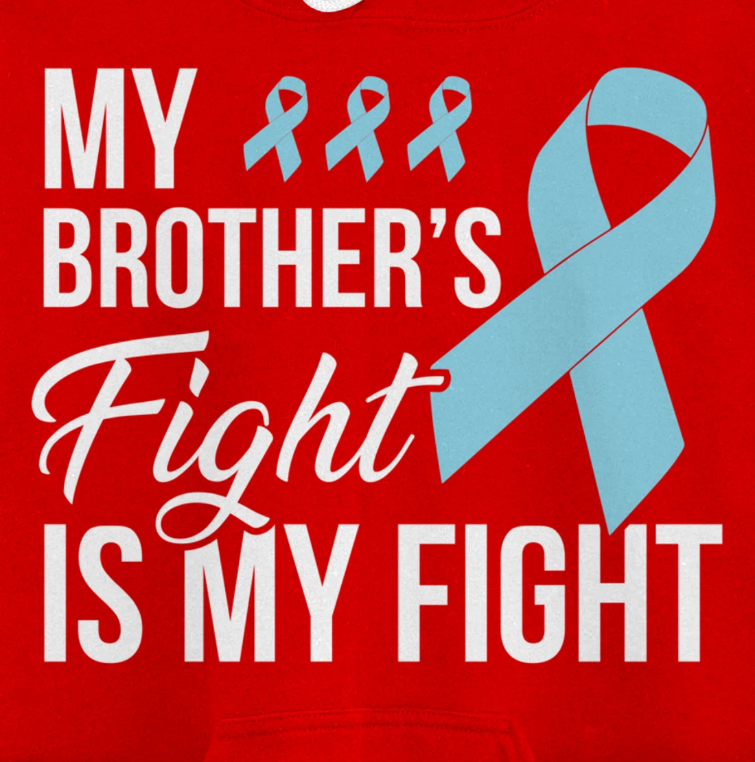 Prostate Cancer Fight Cancer Ribbon Pullover Hoodie