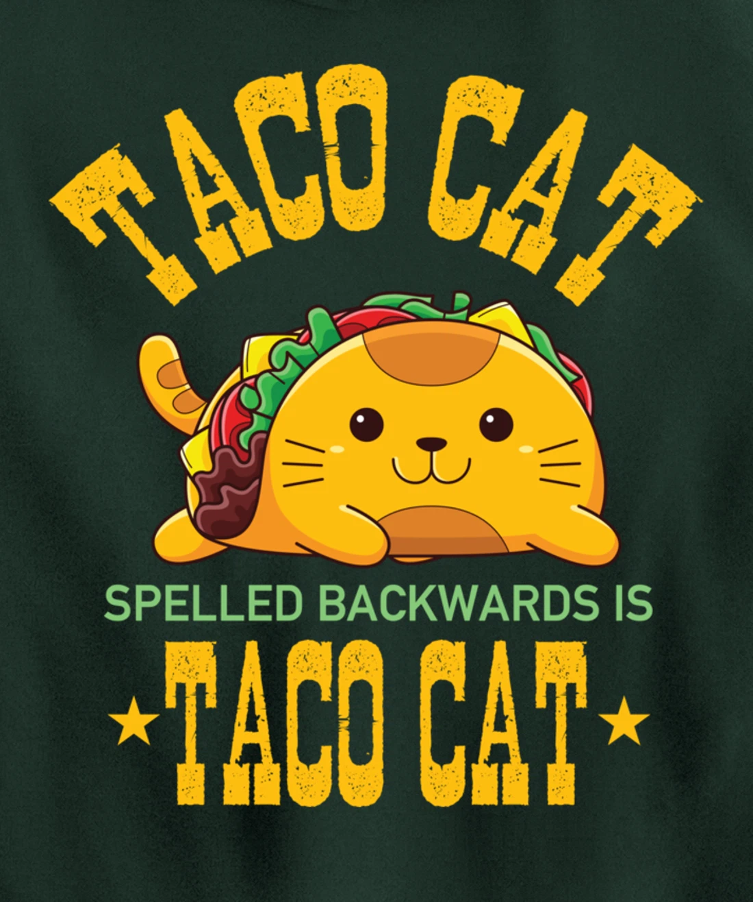 Funny Tacocat Cute Kawaii Design Tacos Mexican Food Cat Pullover Hoodie
