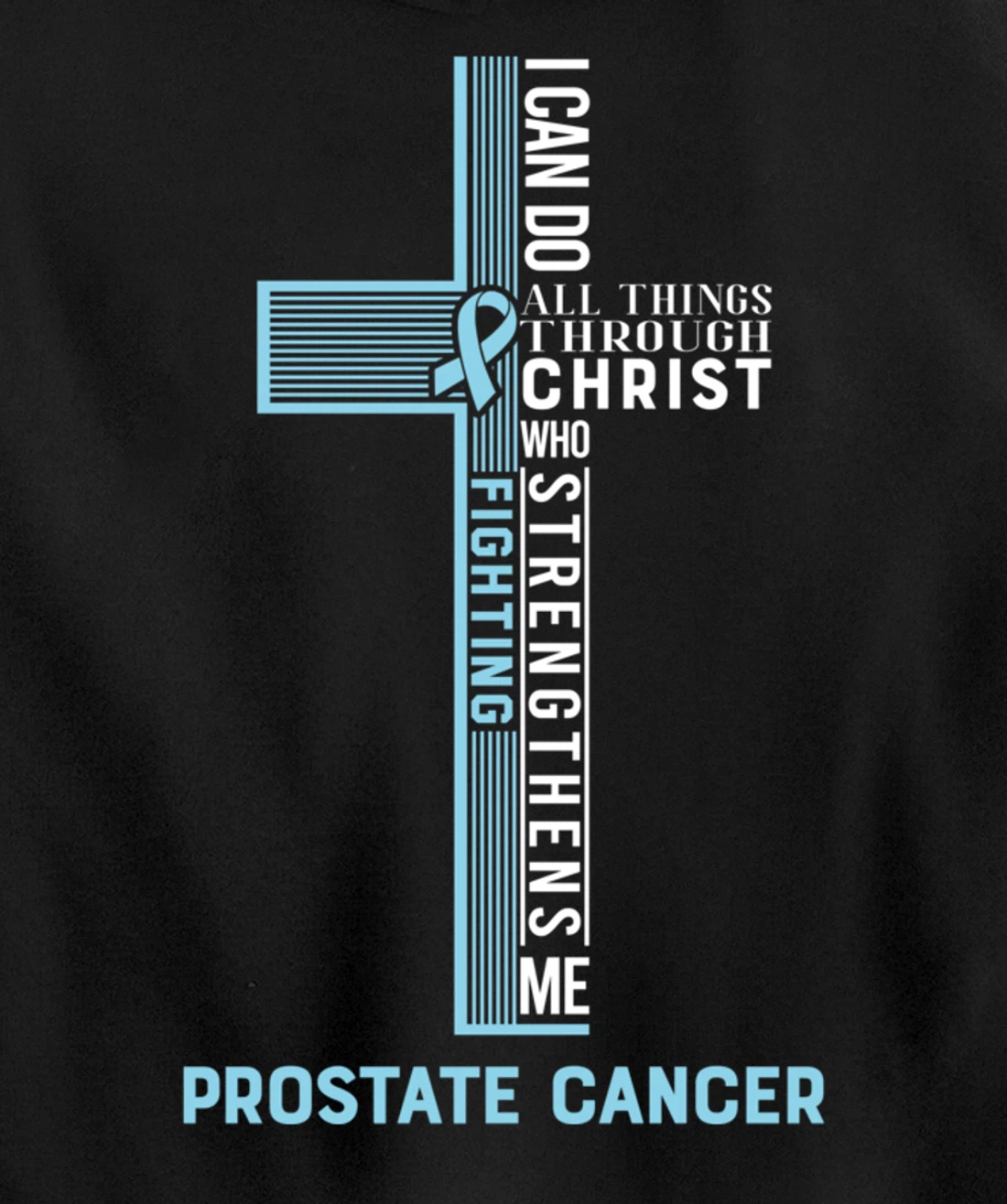 Prostate Cancer Fight Cancer Ribbon Pullover Hoodie