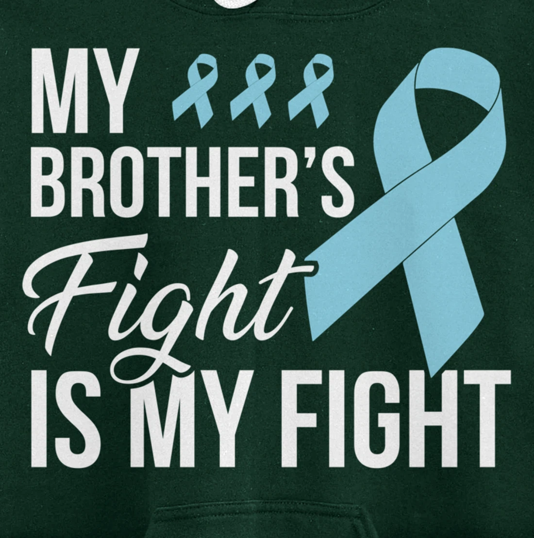 Prostate Cancer Fight Cancer Ribbon Pullover Hoodie