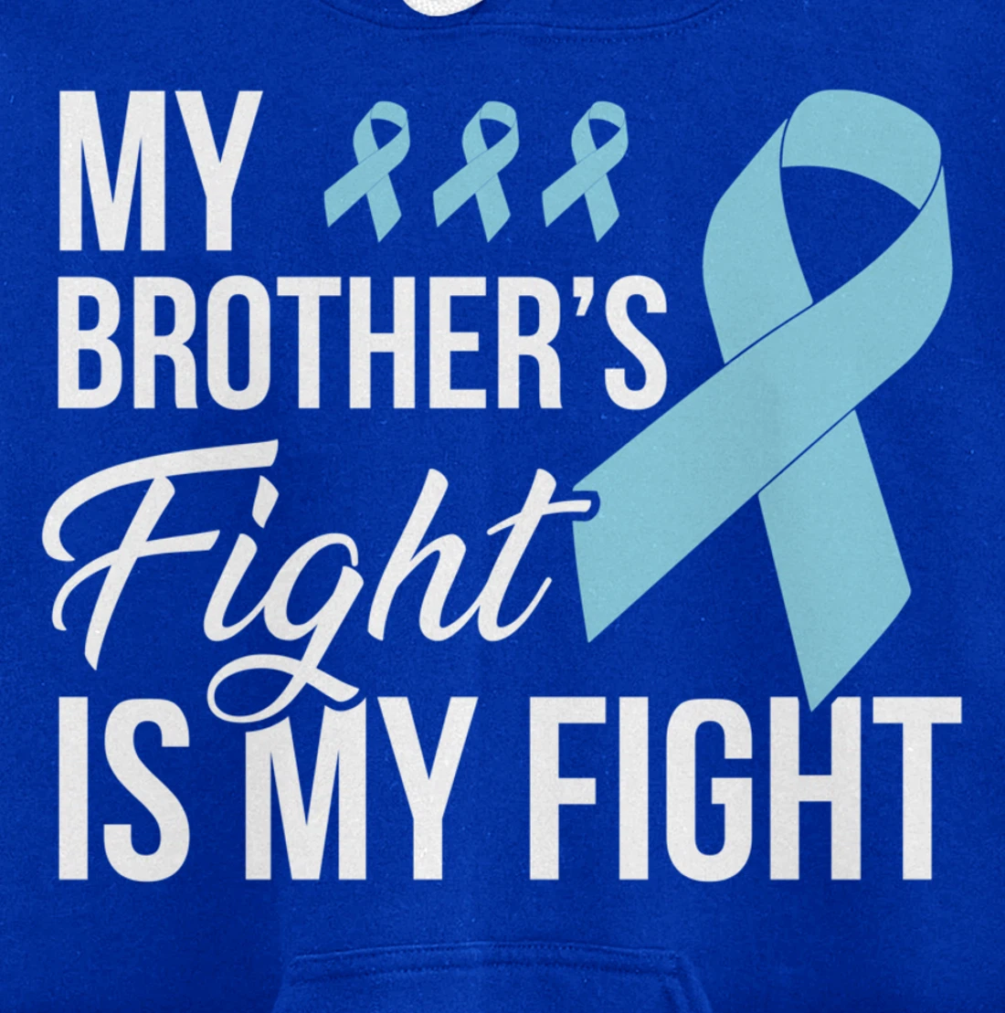 Prostate Cancer Fight Cancer Ribbon Pullover Hoodie