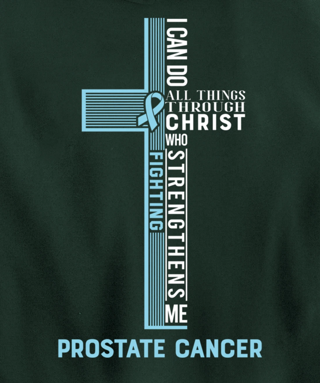 Prostate Cancer Fight Cancer Ribbon Pullover Hoodie