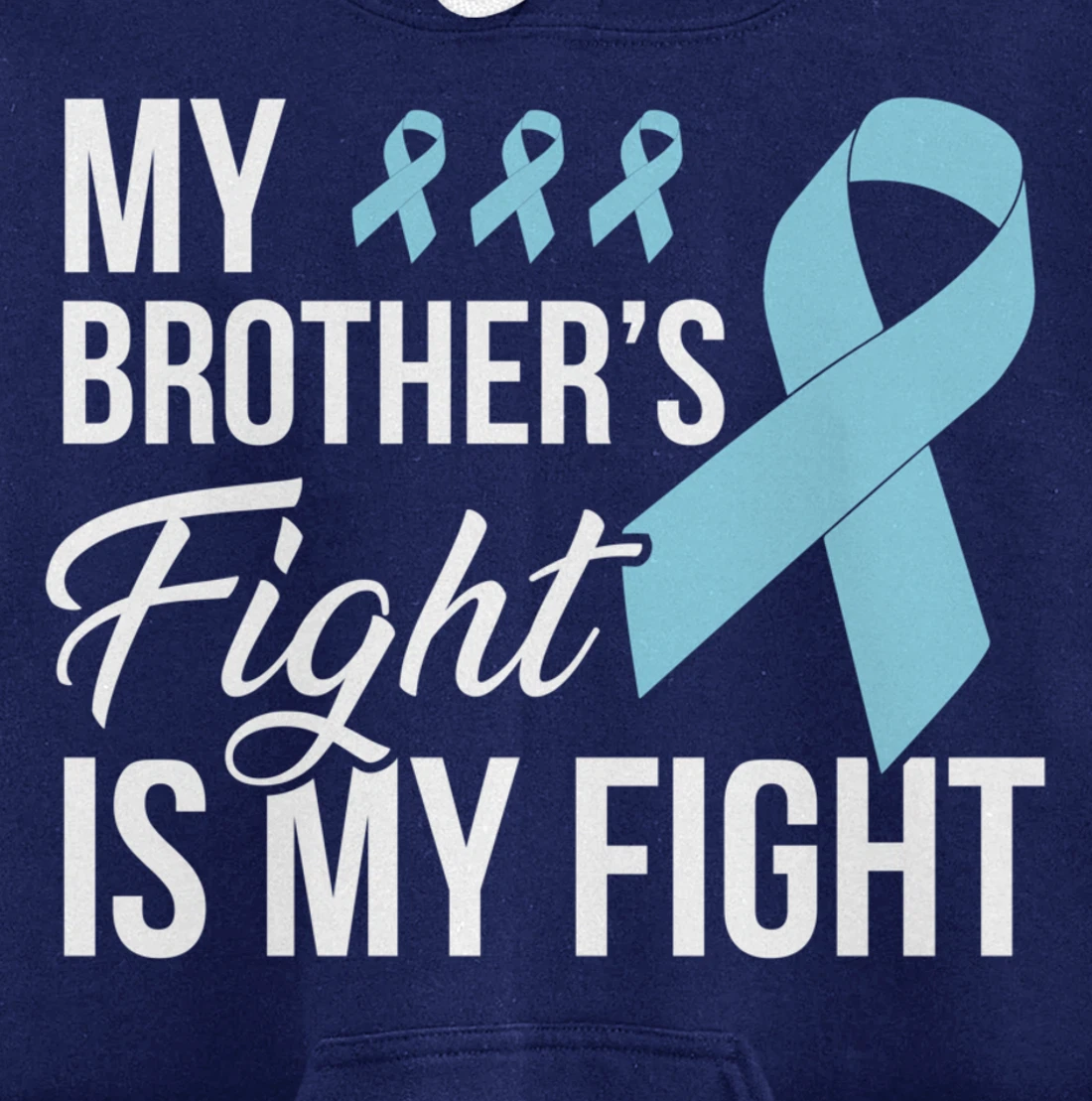 Prostate Cancer Fight Cancer Ribbon Pullover Hoodie