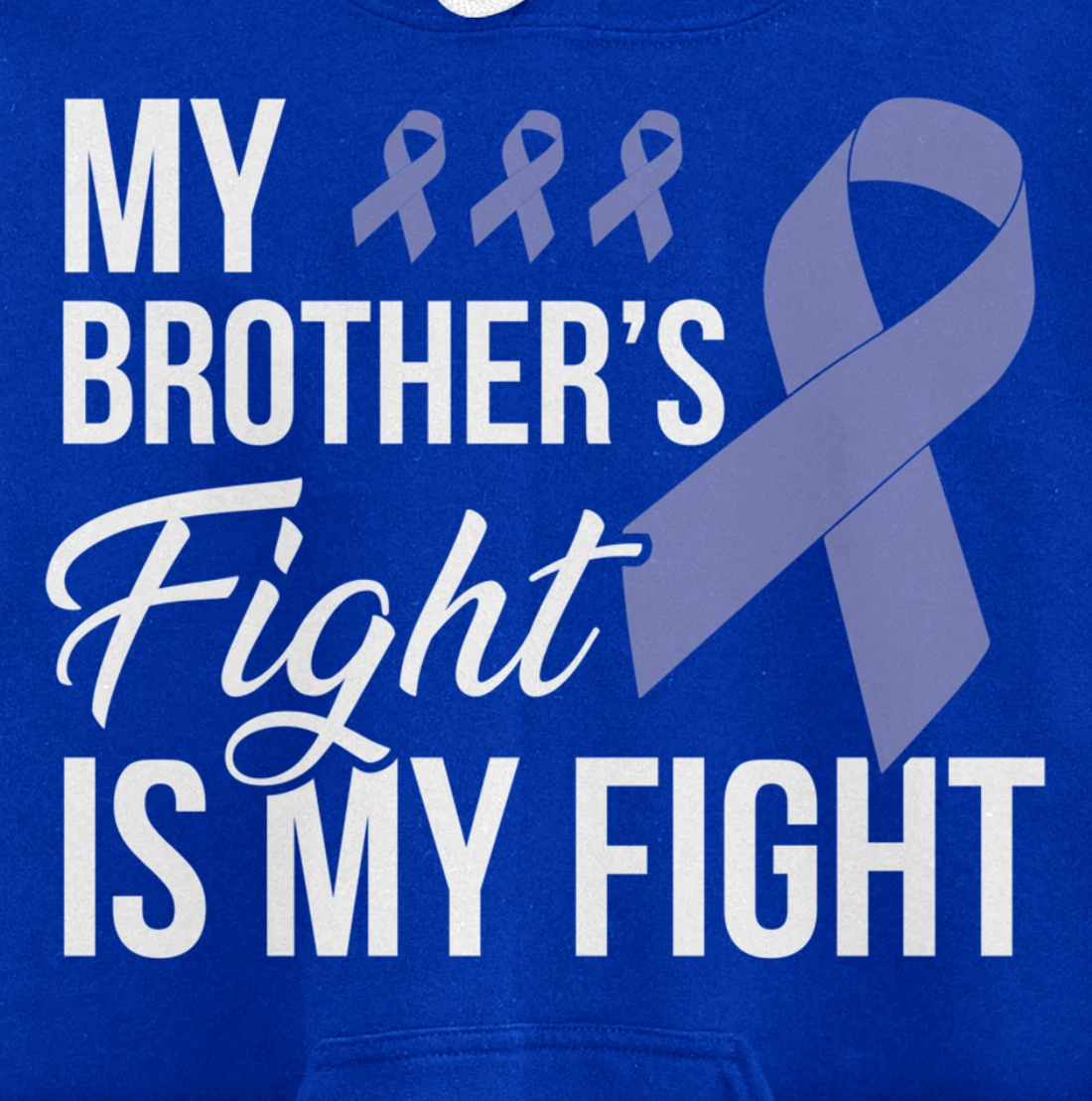 Stomach Cancer Fight Cancer Ribbon Pullover Hoodie