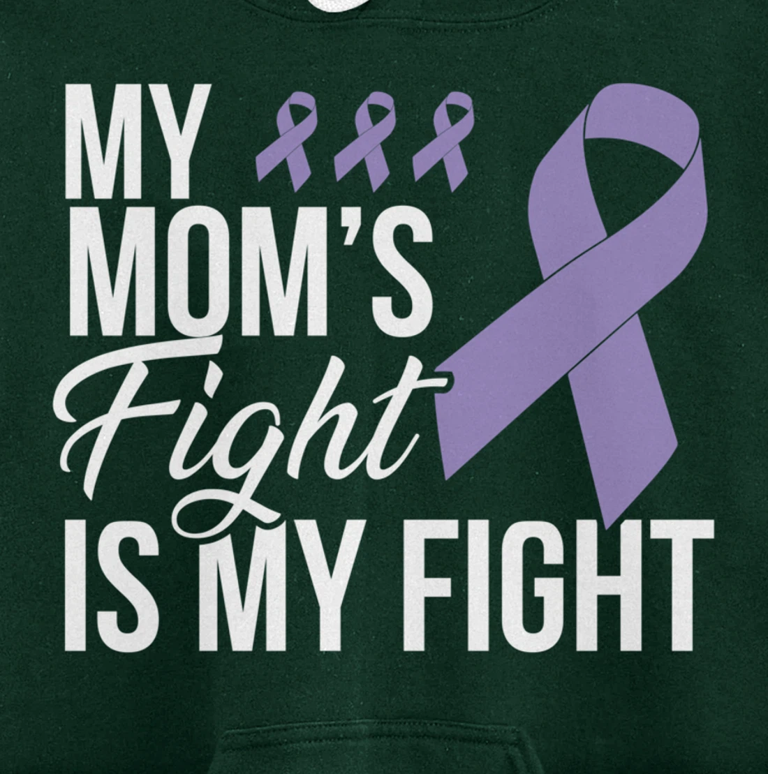 Testicular Cancer Fight Cancer Ribbon Pullover Hoodie