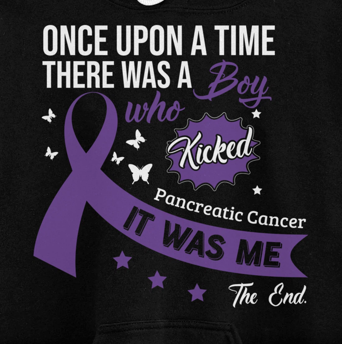 Pancreatic Cancer Fight Cancer Ribbon Pullover Hoodie