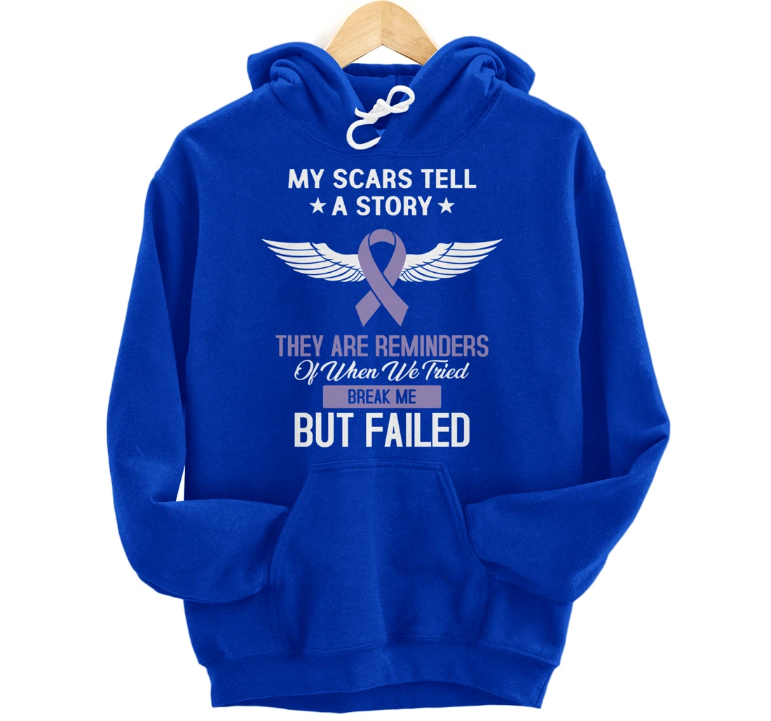 Testicular Cancer Fight Cancer Ribbon Pullover Hoodie