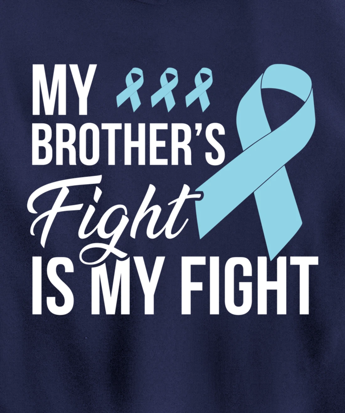Prostate Cancer Fight Cancer Ribbon Pullover Hoodie