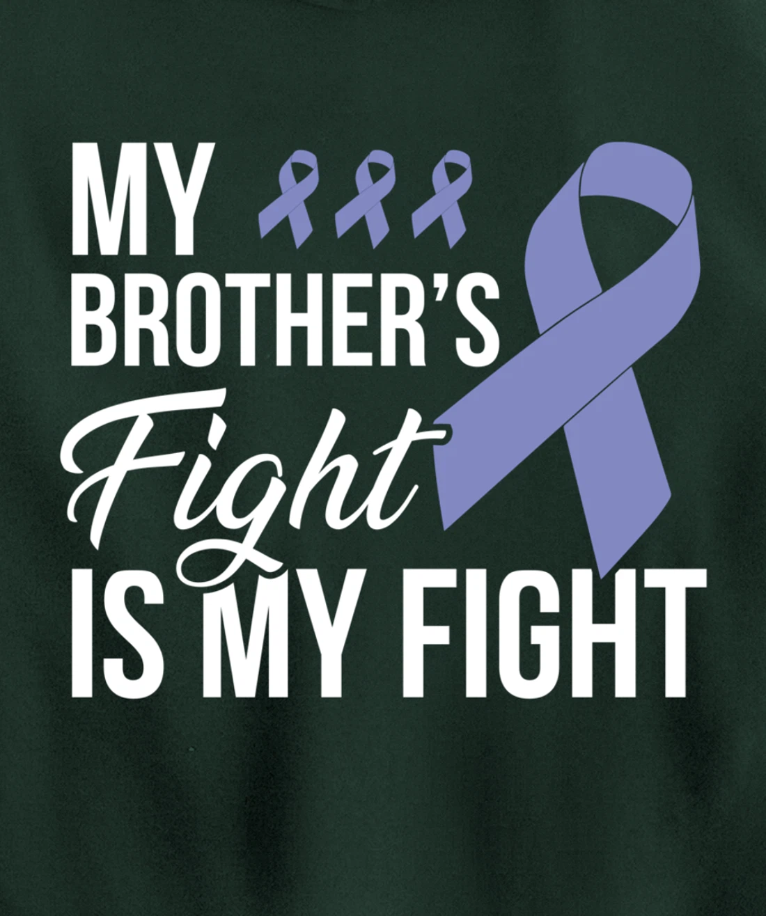 Stomach Cancer Fight Cancer Ribbon Pullover Hoodie