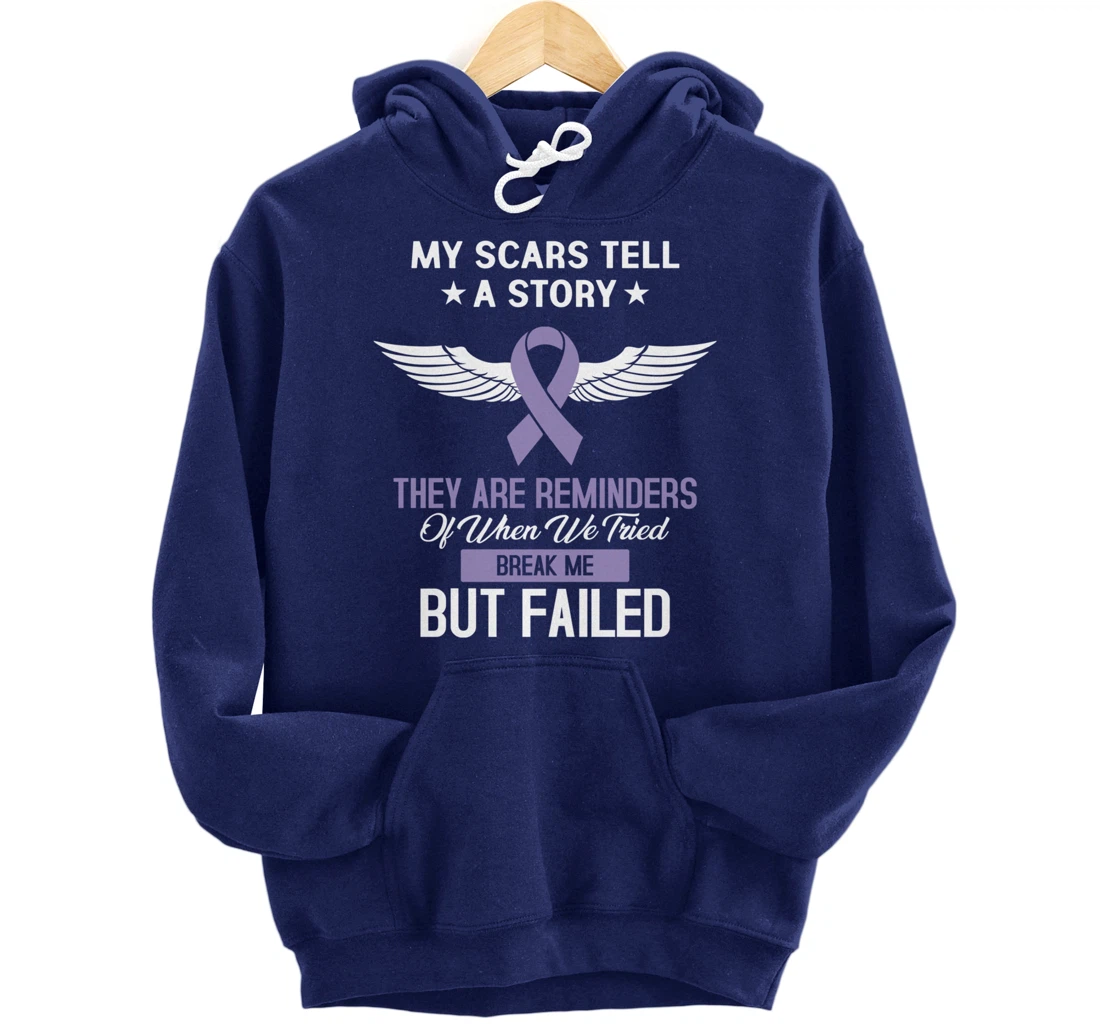 Testicular Cancer Fight Cancer Ribbon Pullover Hoodie