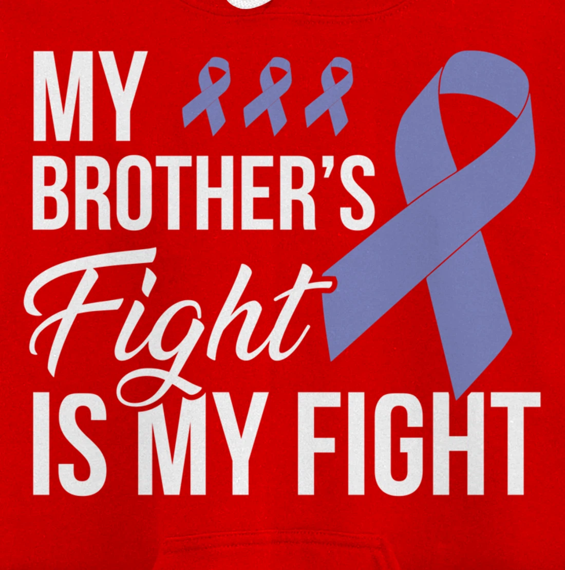 Stomach Cancer Fight Cancer Ribbon Pullover Hoodie