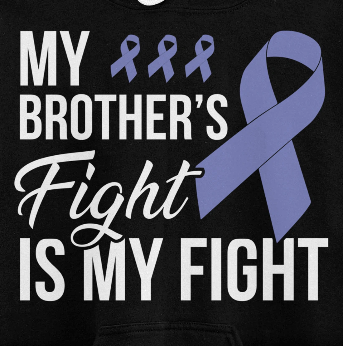 Stomach Cancer Fight Cancer Ribbon Pullover Hoodie