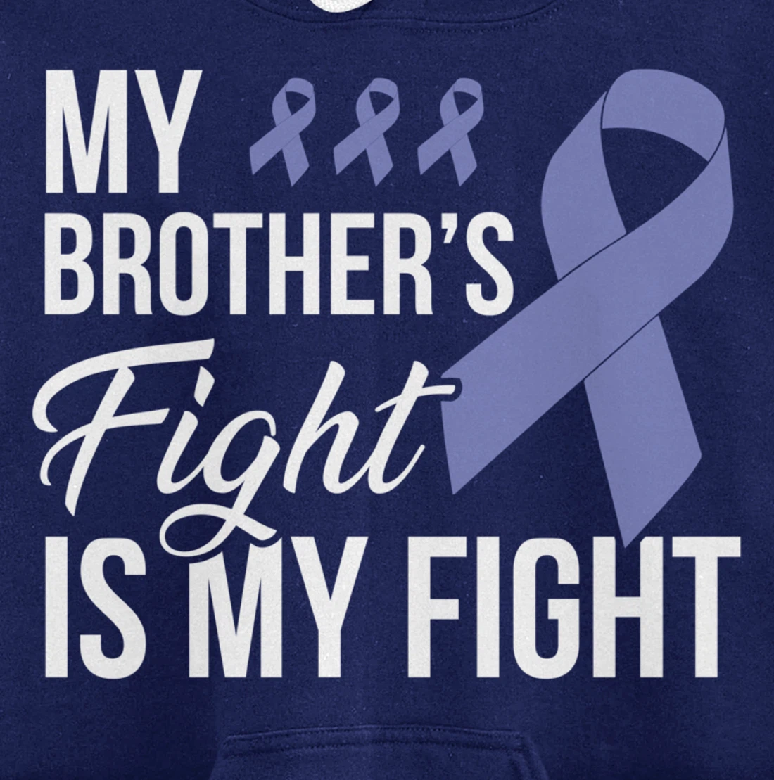 Stomach Cancer Fight Cancer Ribbon Pullover Hoodie