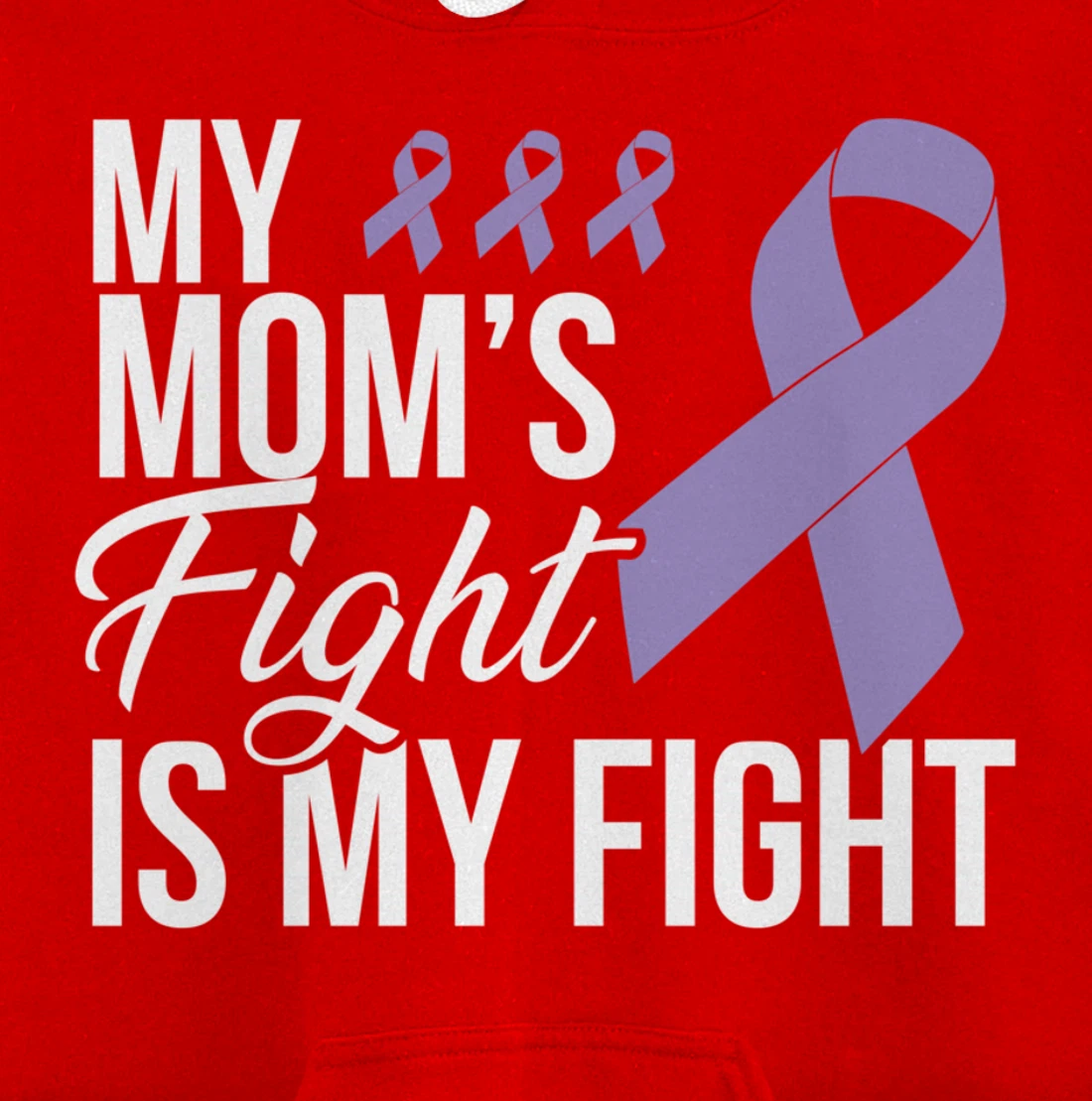 Testicular Cancer Fight Cancer Ribbon Pullover Hoodie