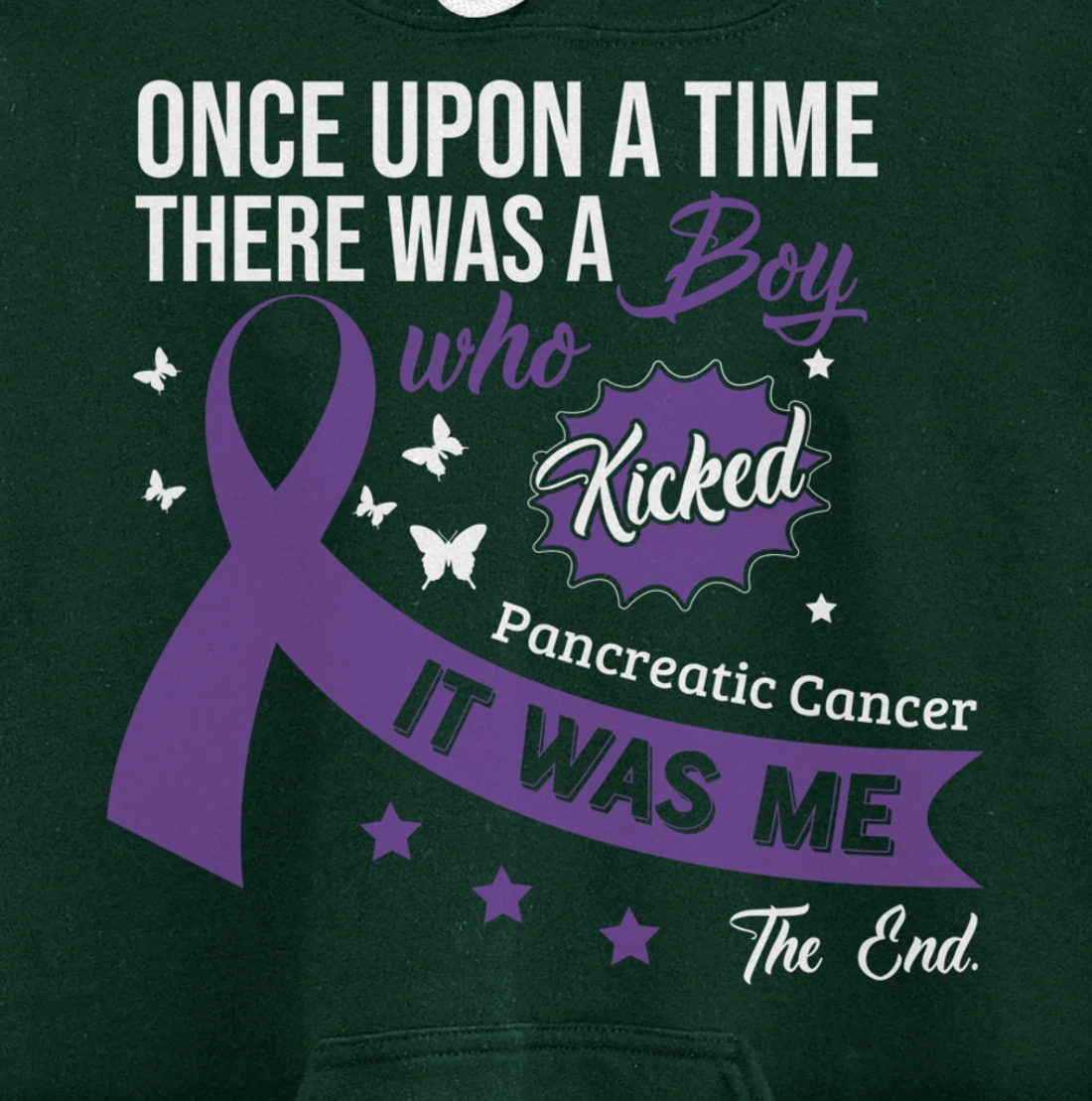 Pancreatic Cancer Fight Cancer Ribbon Pullover Hoodie