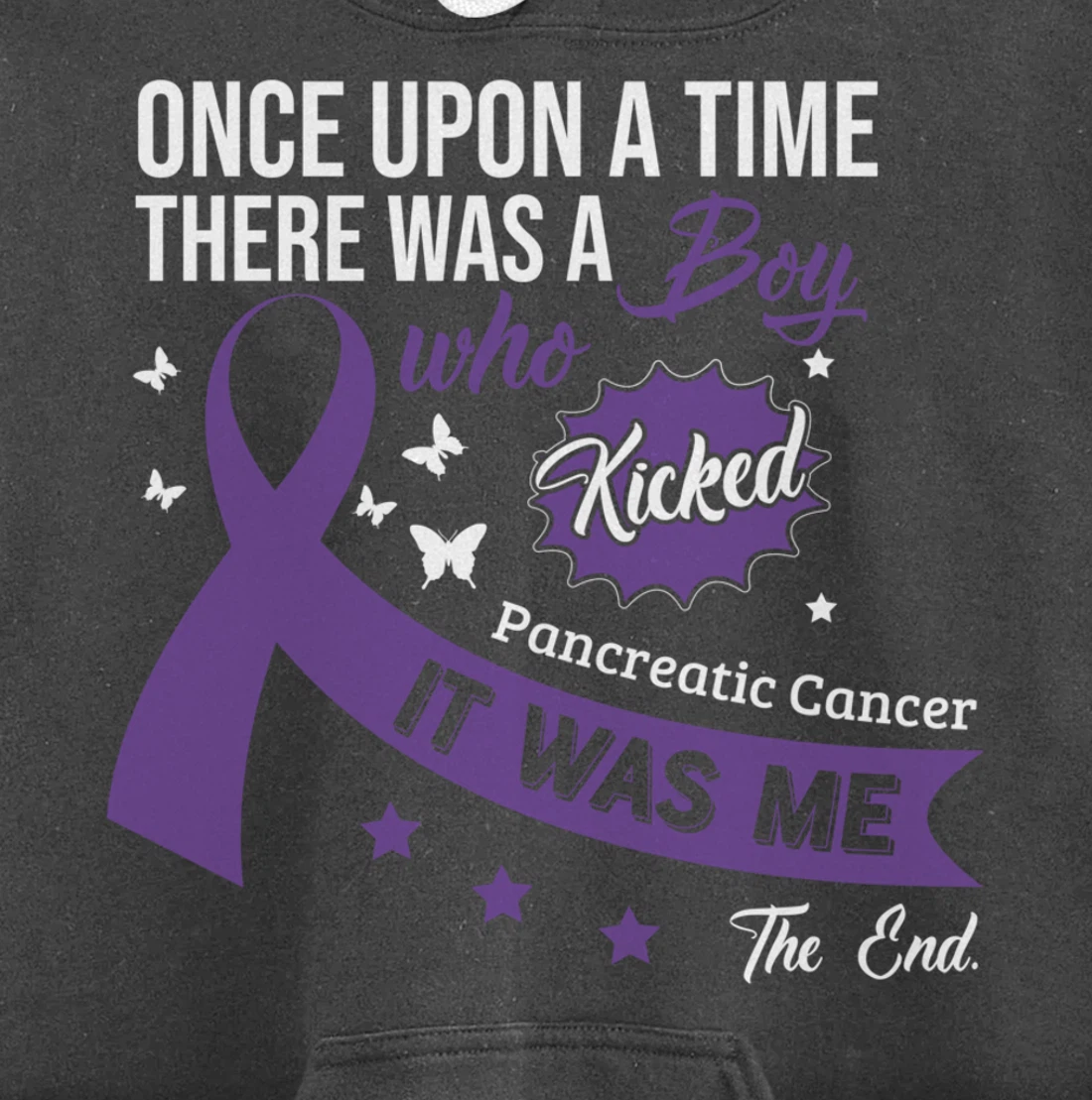 Pancreatic Cancer Fight Cancer Ribbon Pullover Hoodie