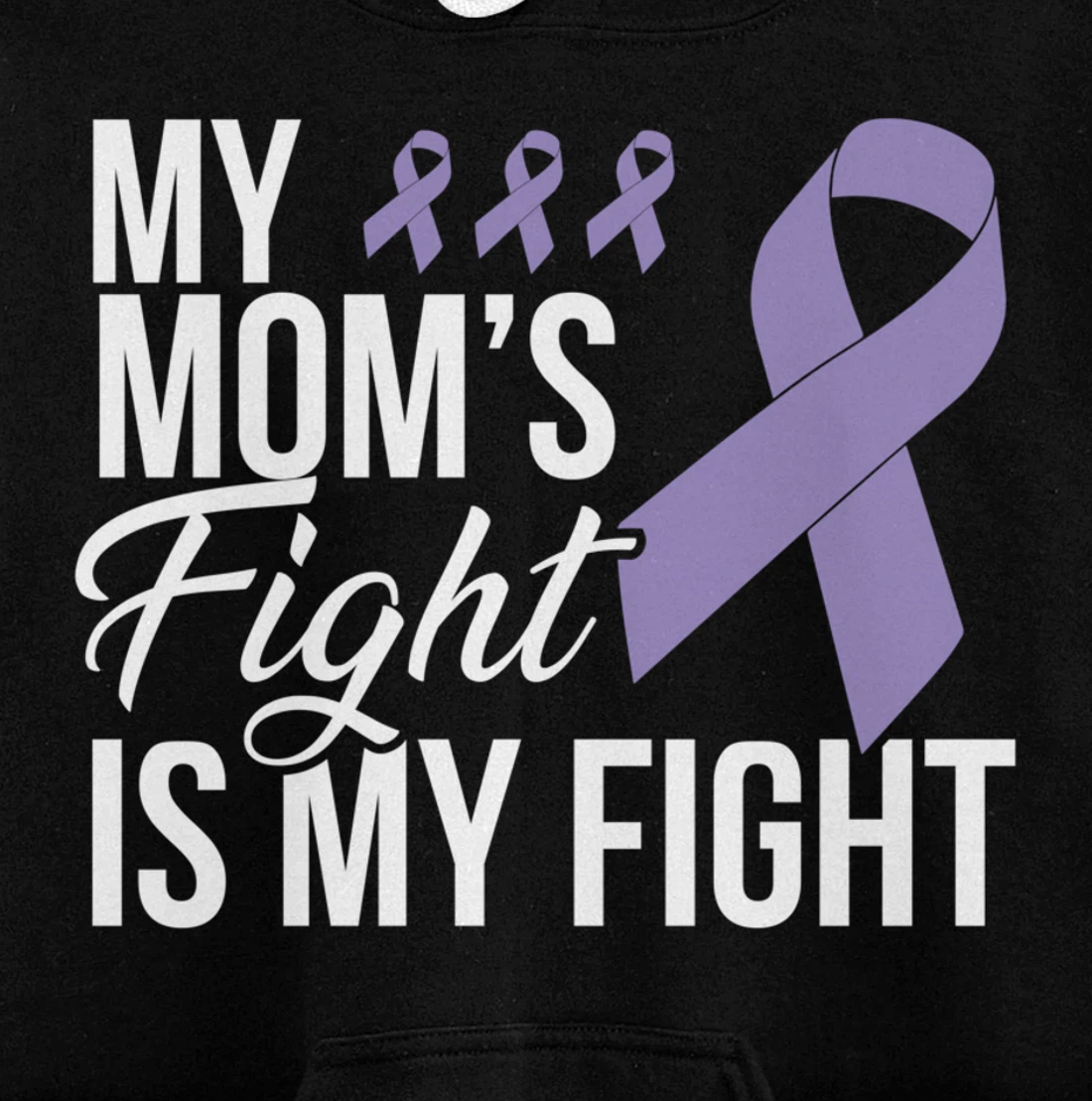 Testicular Cancer Fight Cancer Ribbon Pullover Hoodie