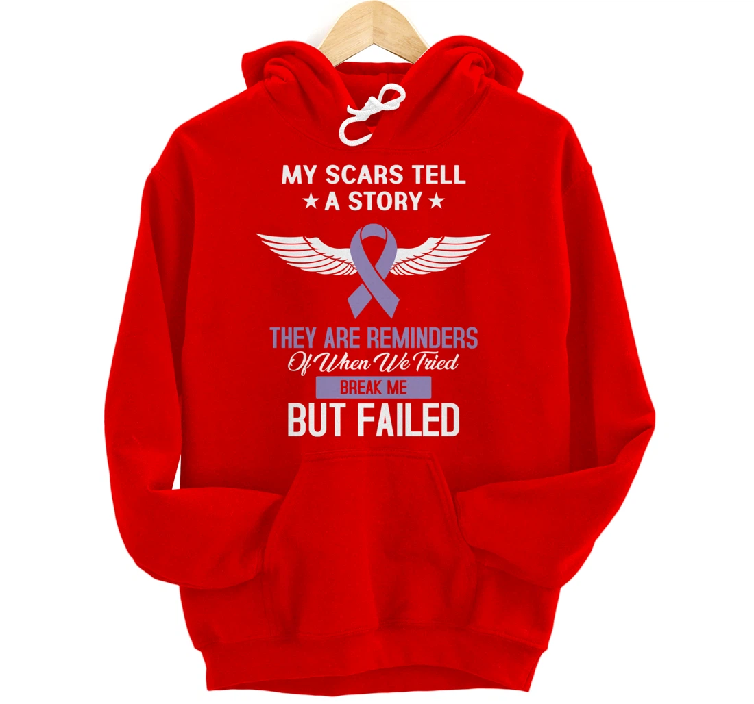 Testicular Cancer Fight Cancer Ribbon Pullover Hoodie