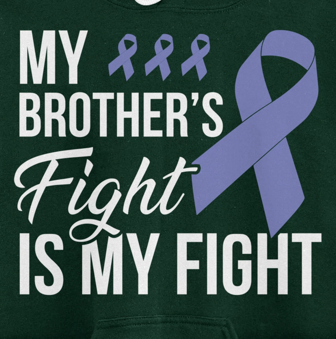 Stomach Cancer Fight Cancer Ribbon Pullover Hoodie