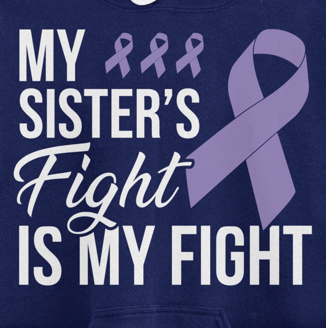 Testicular Cancer Fight Cancer Ribbon Pullover Hoodie