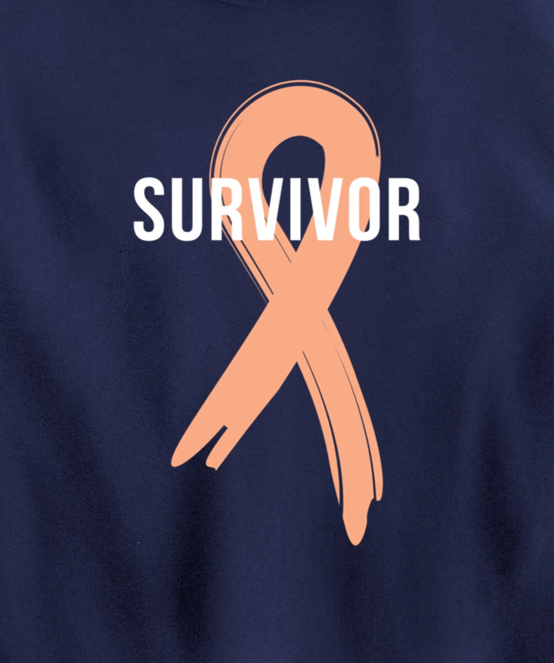 Uterine Cancer Fight Cancer Ribbon Pullover Hoodie