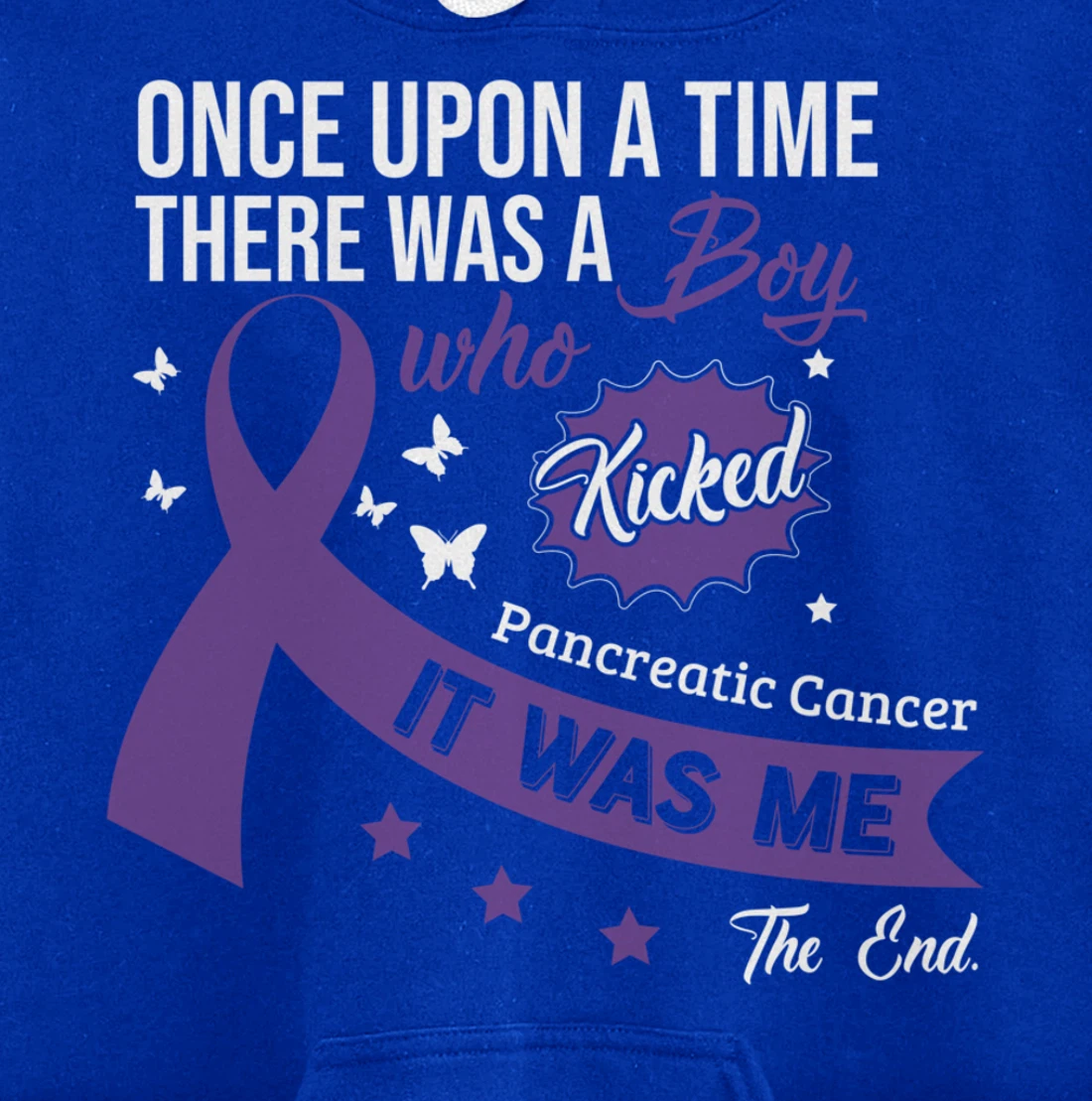 Pancreatic Cancer Fight Cancer Ribbon Pullover Hoodie