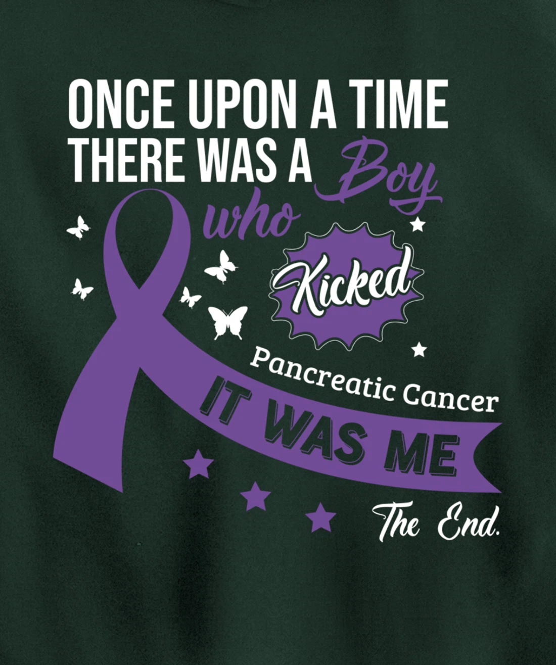 Pancreatic Cancer Fight Cancer Ribbon Pullover Hoodie