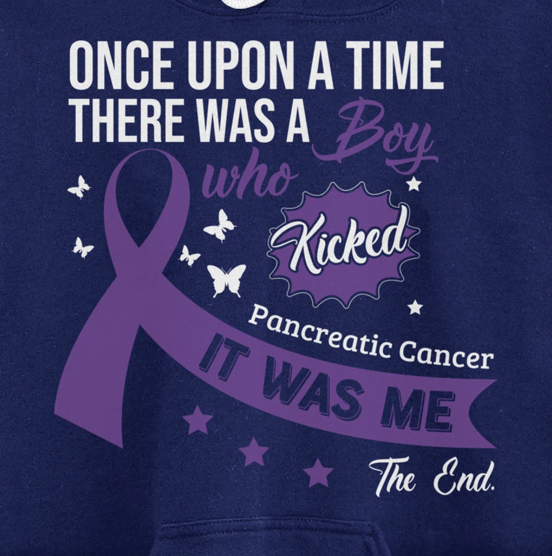 Pancreatic Cancer Fight Cancer Ribbon Pullover Hoodie