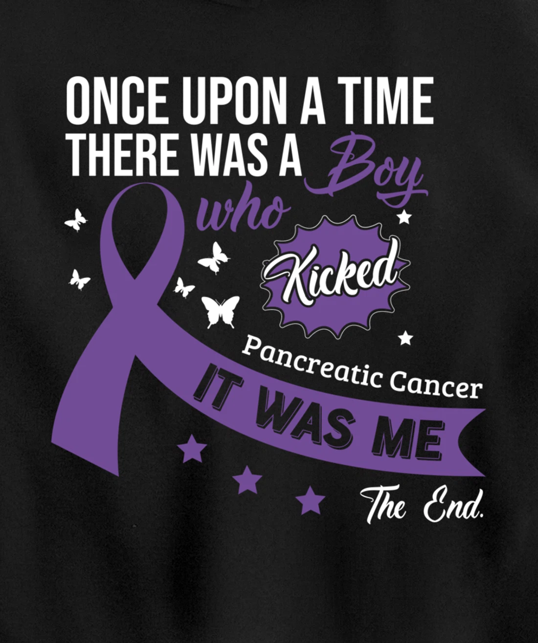Pancreatic Cancer Fight Cancer Ribbon Pullover Hoodie