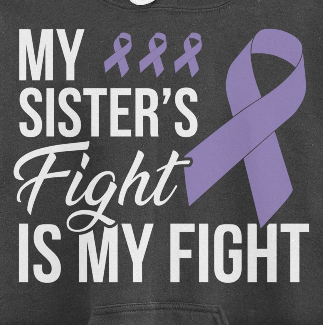 Testicular Cancer Fight Cancer Ribbon Pullover Hoodie