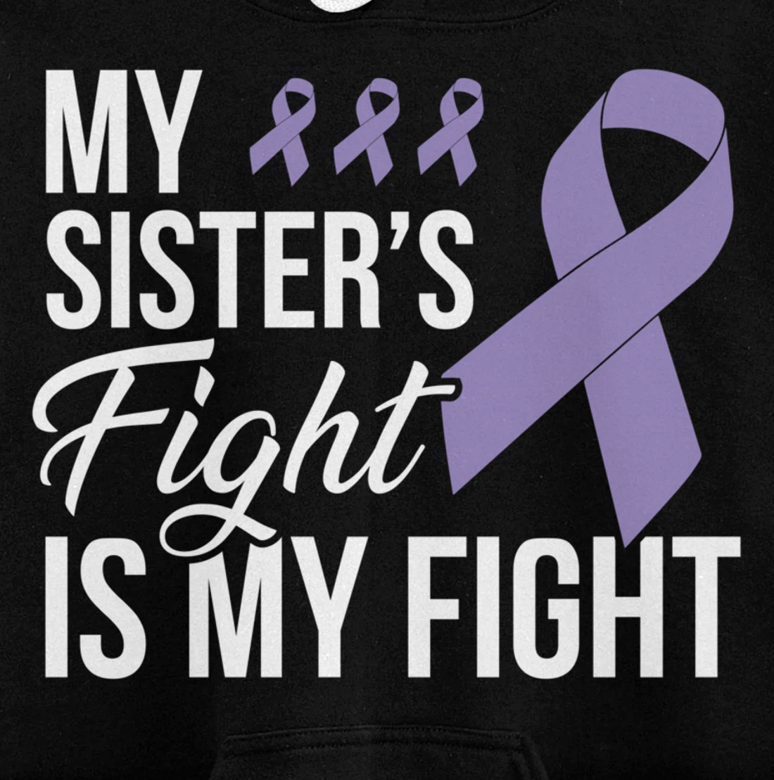 Testicular Cancer Fight Cancer Ribbon Pullover Hoodie