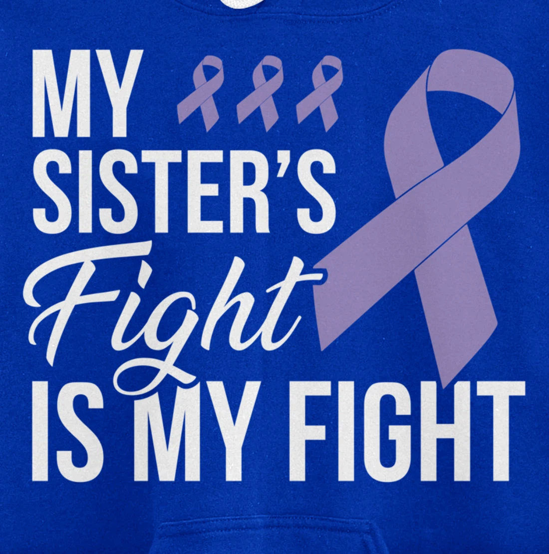 Testicular Cancer Fight Cancer Ribbon Pullover Hoodie