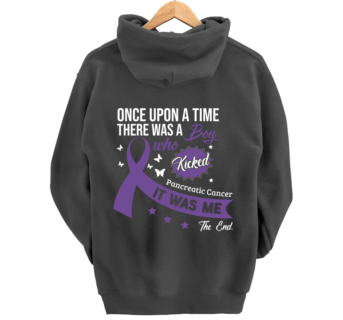 Pancreatic Cancer Fight Cancer Ribbon Pullover Hoodie