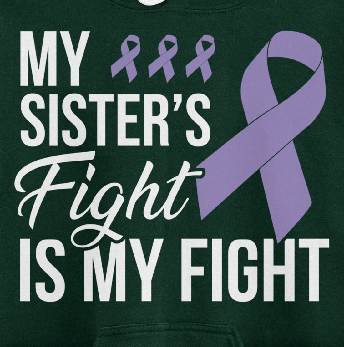 Testicular Cancer Fight Cancer Ribbon Pullover Hoodie